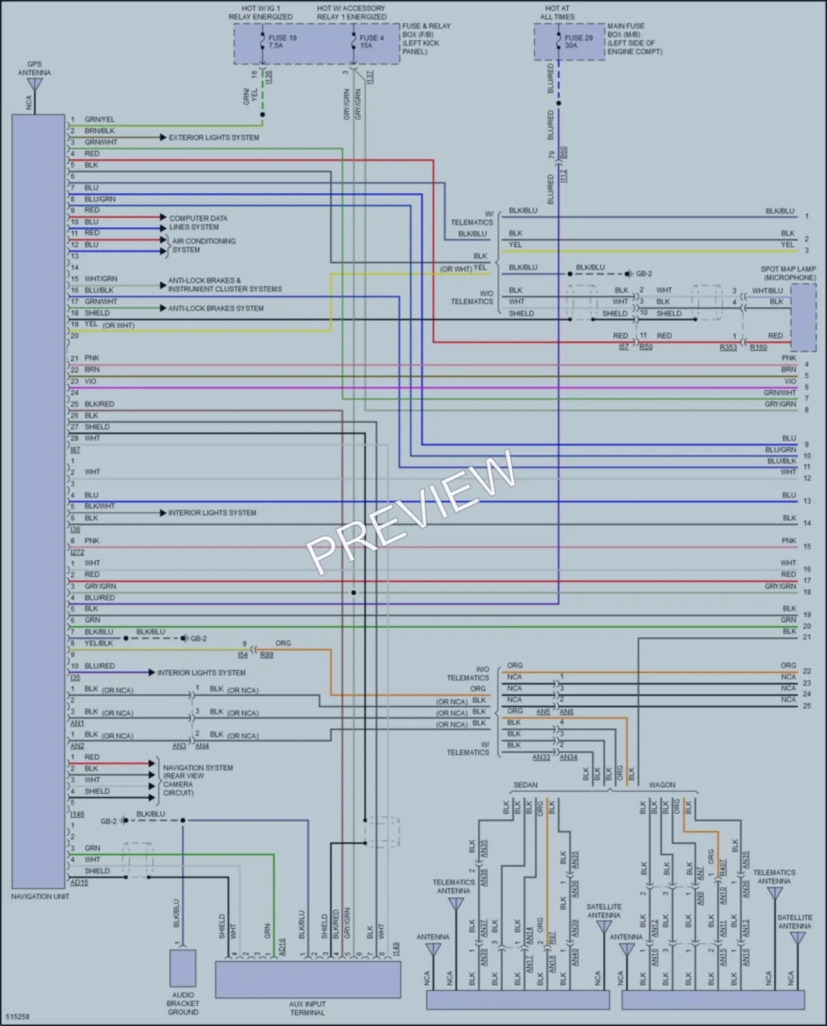 2016 Subaru Legacy Radio wiring diagram preview