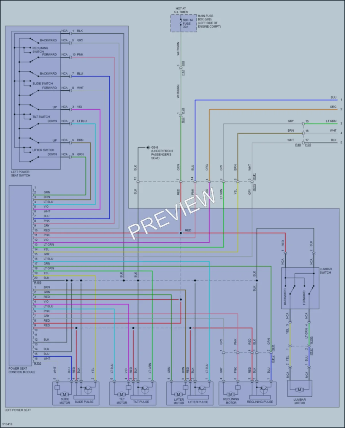 2016 Subaru Outback Memory Systems wiring diagram preview