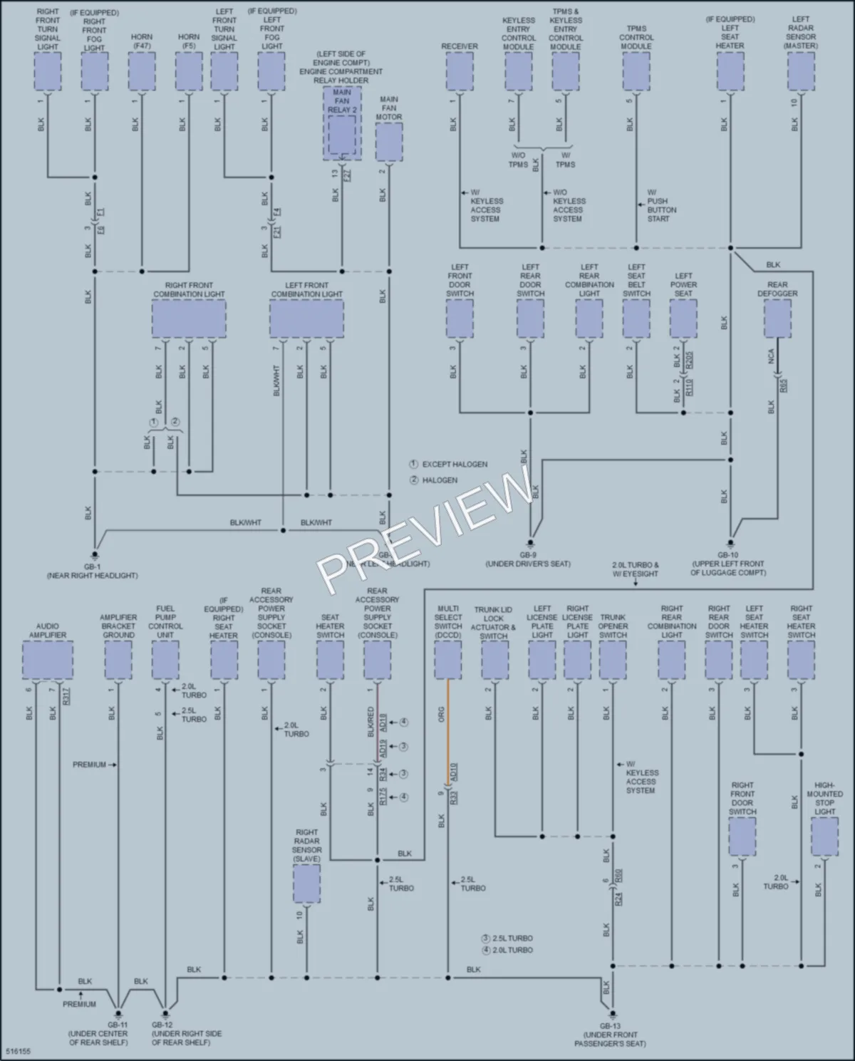 2016 Subaru WRX Ground Distribution wiring diagram preview