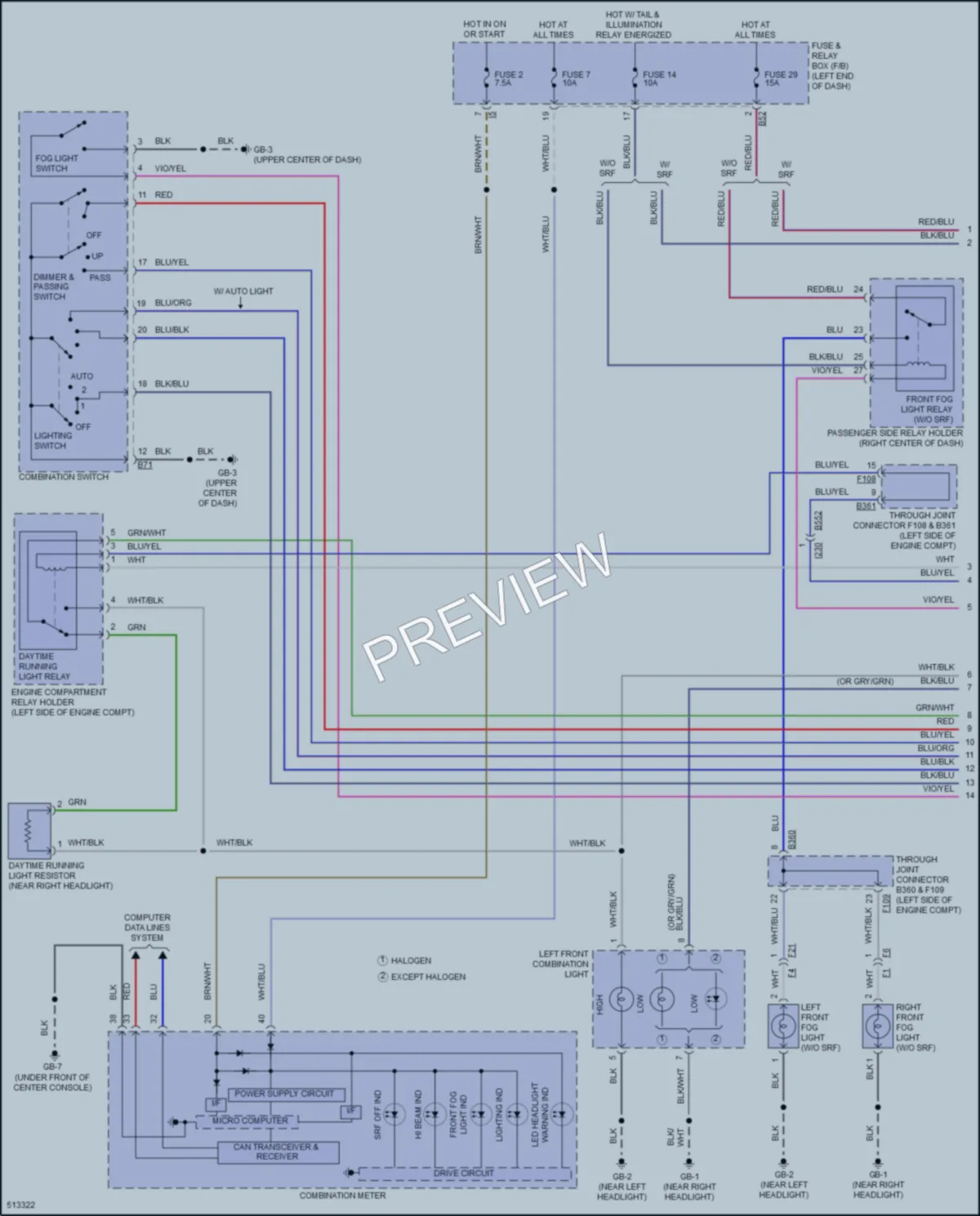 2016 Subaru WRX Headlights wiring diagram preview