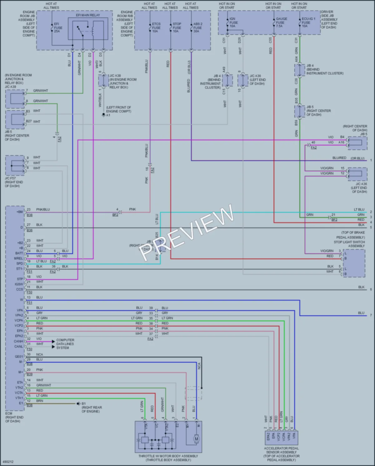 2016 Toyota 4Runner Cruise Control wiring diagram preview