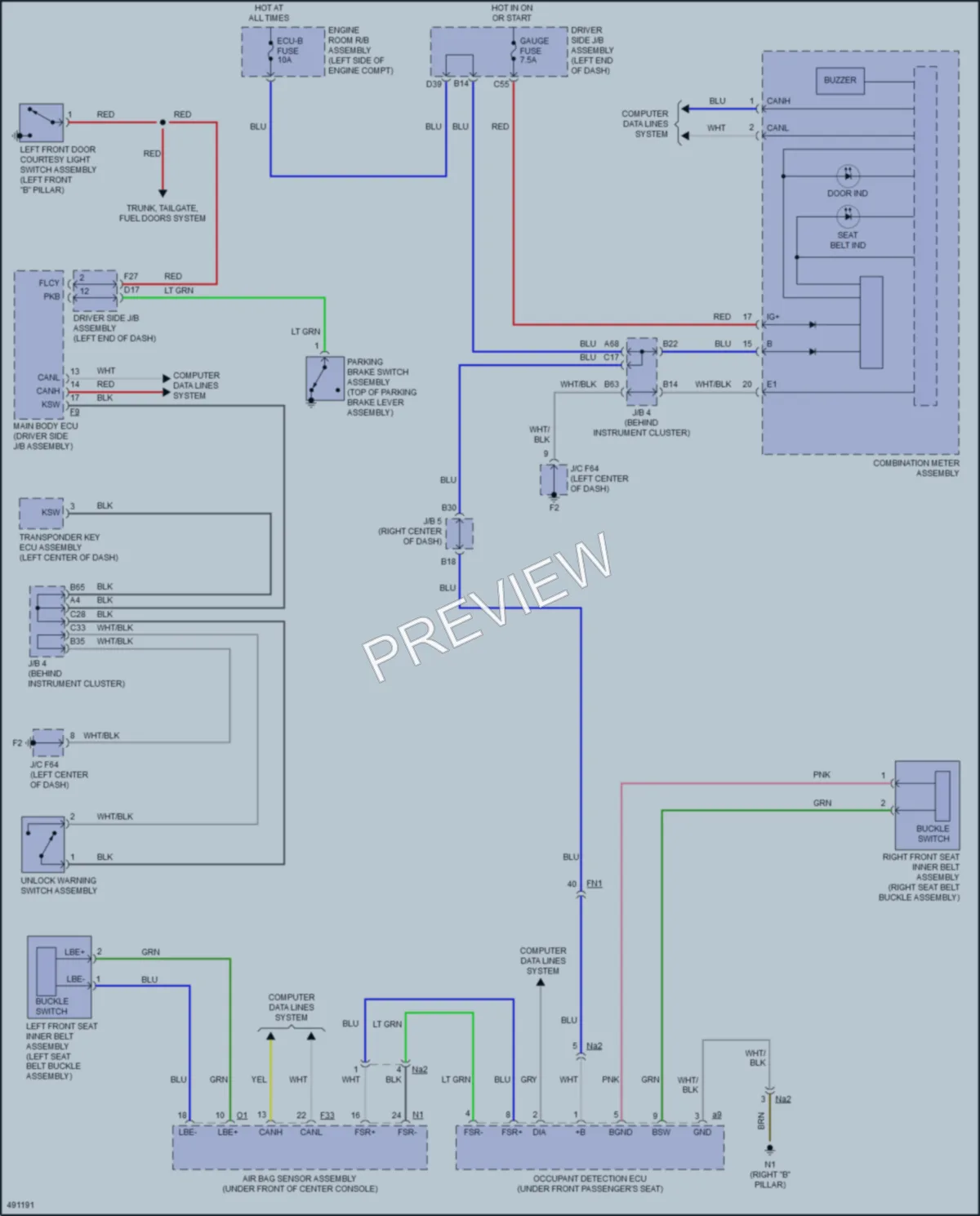 2016 Toyota 4Runner Warning Systems wiring diagram preview