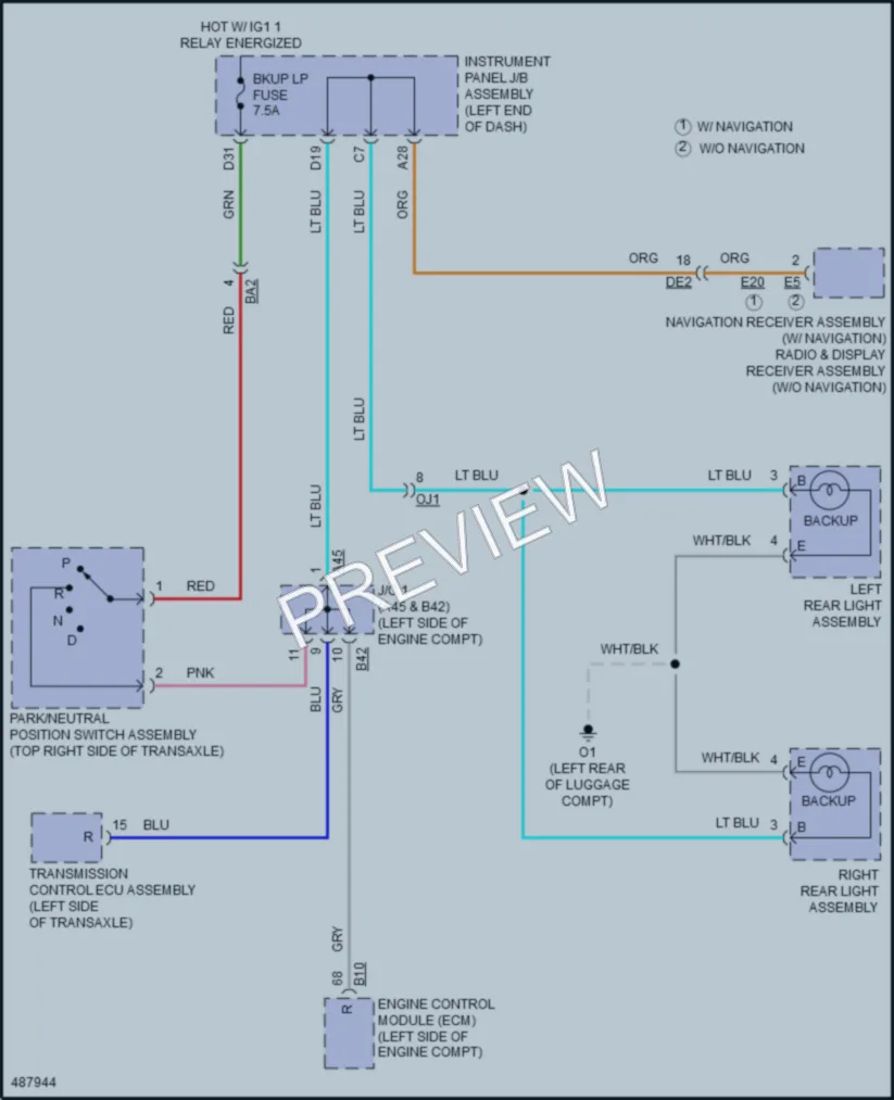 2016 Toyota AvalonHybrid Exterior Lights wiring diagram preview