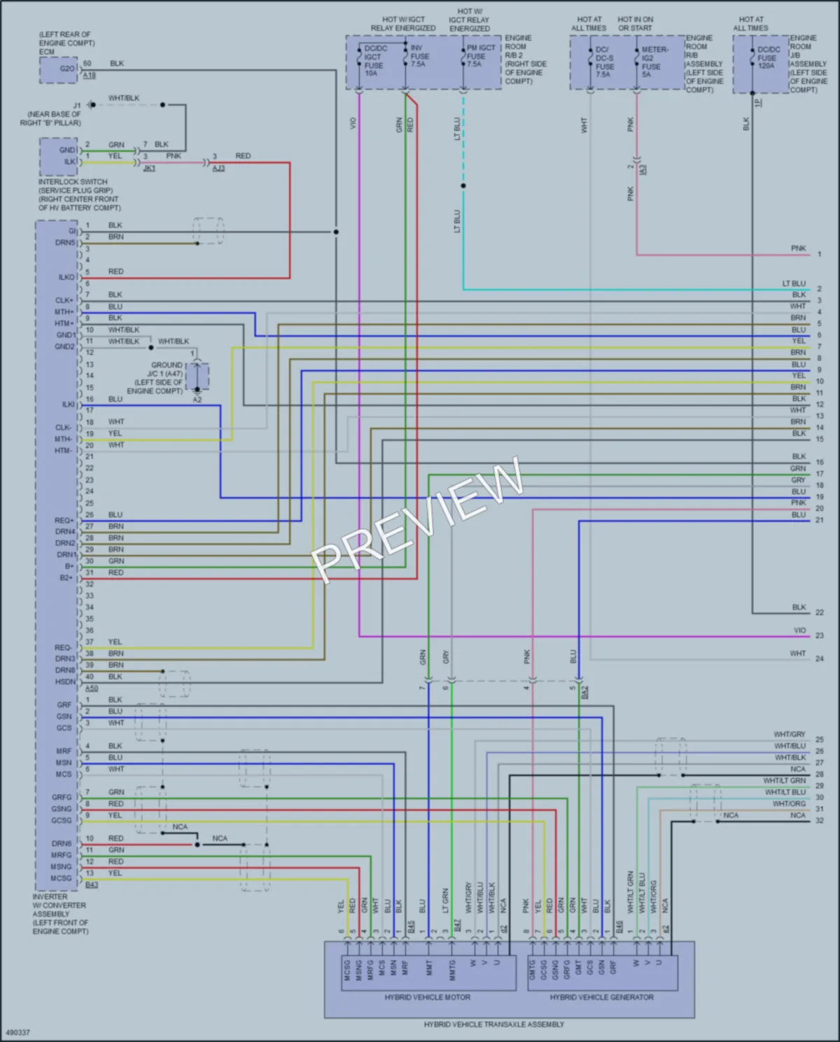 2016 Toyota AvalonHybrid Transmission wiring diagram preview