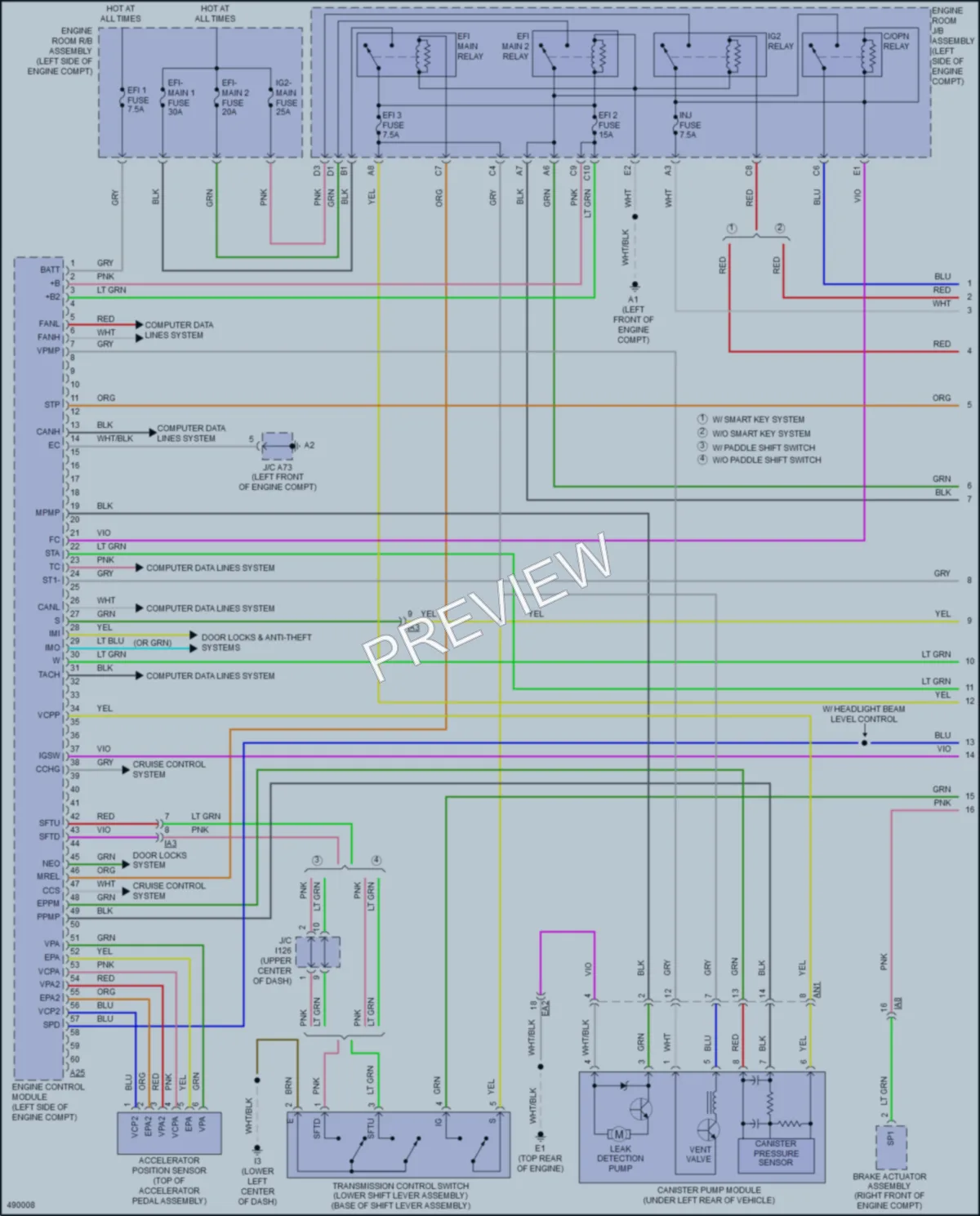 2016 Toyota Camry Engine Performance wiring diagram preview
