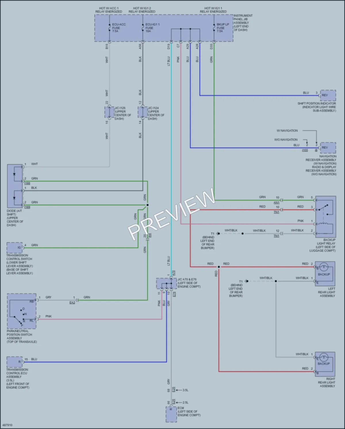 2016 Toyota CamryHybrid Exterior Lights wiring diagram preview