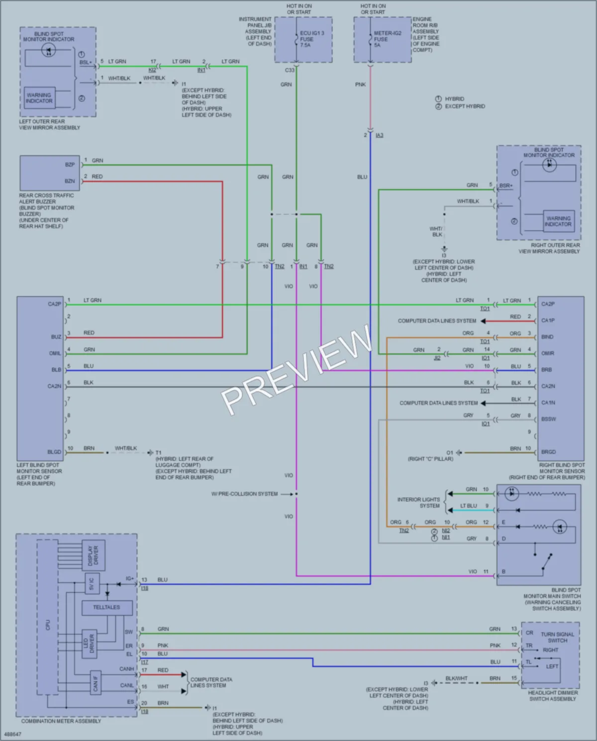 2016 Toyota CamryHybrid Navigation wiring diagram preview