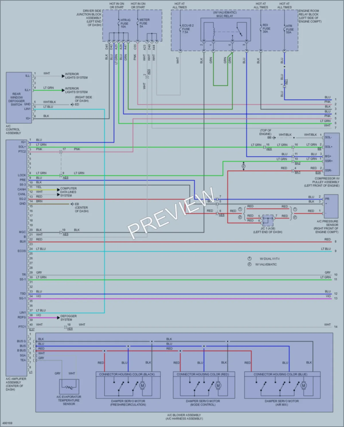 2016 Toyota Corolla Air Conditioning wiring diagram preview
