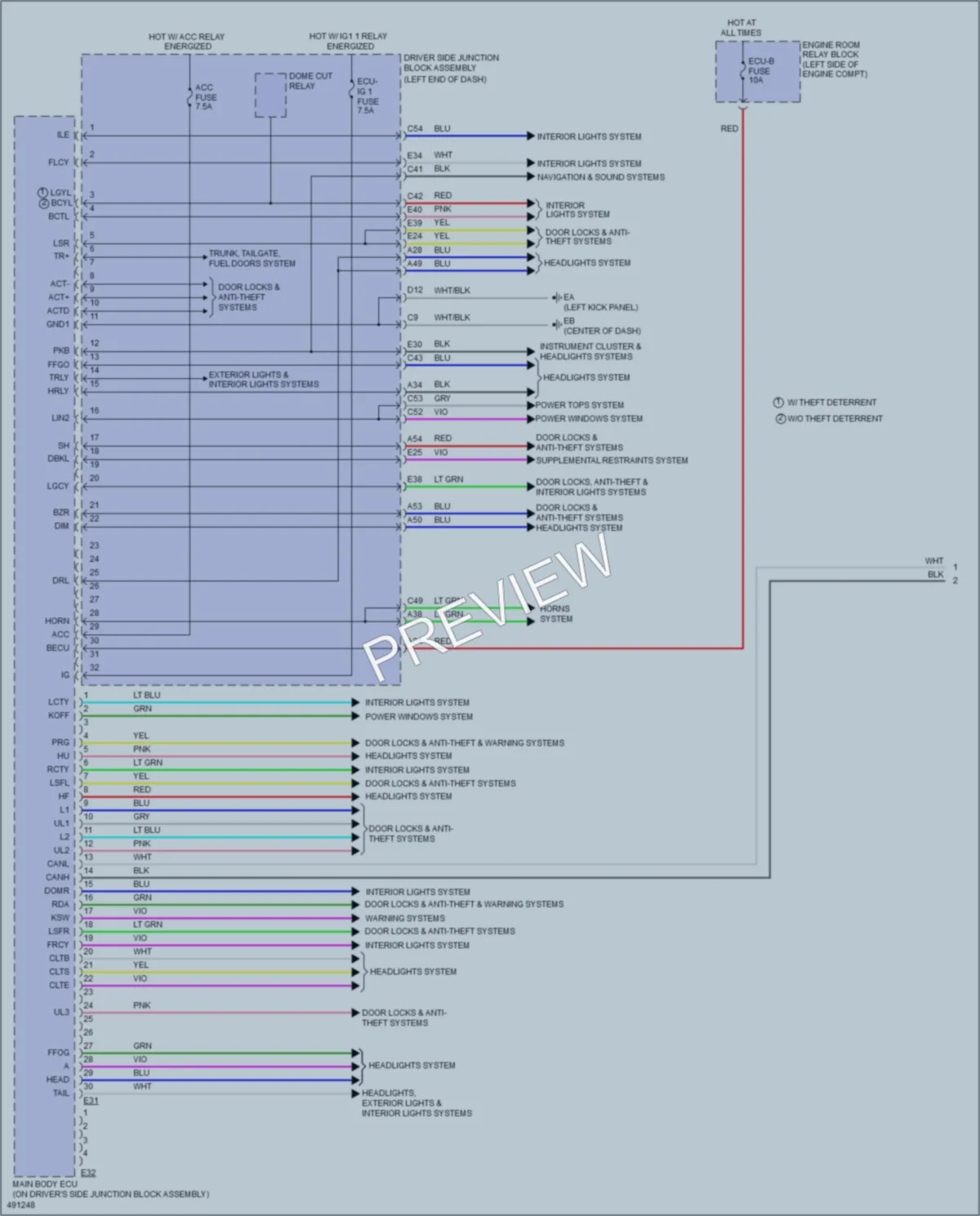 2016 Toyota Corolla Body Control Modules wiring diagram preview