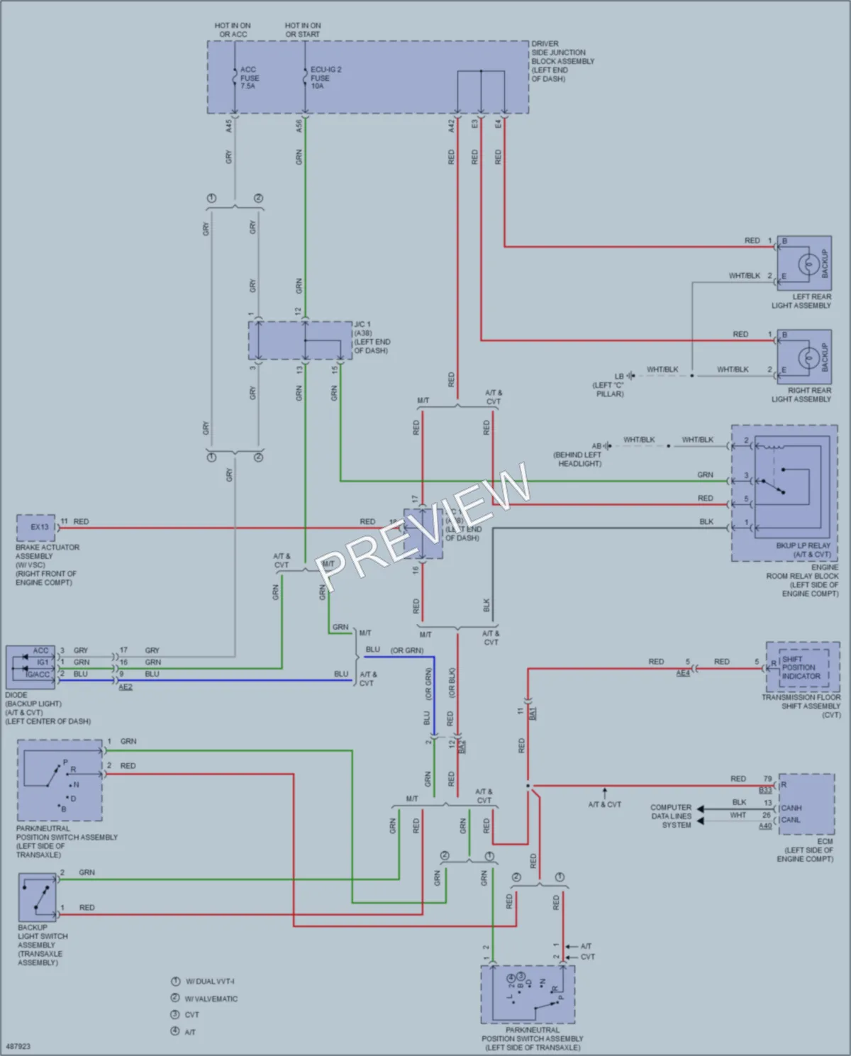 2016 Toyota Corolla Exterior Lights wiring diagram preview