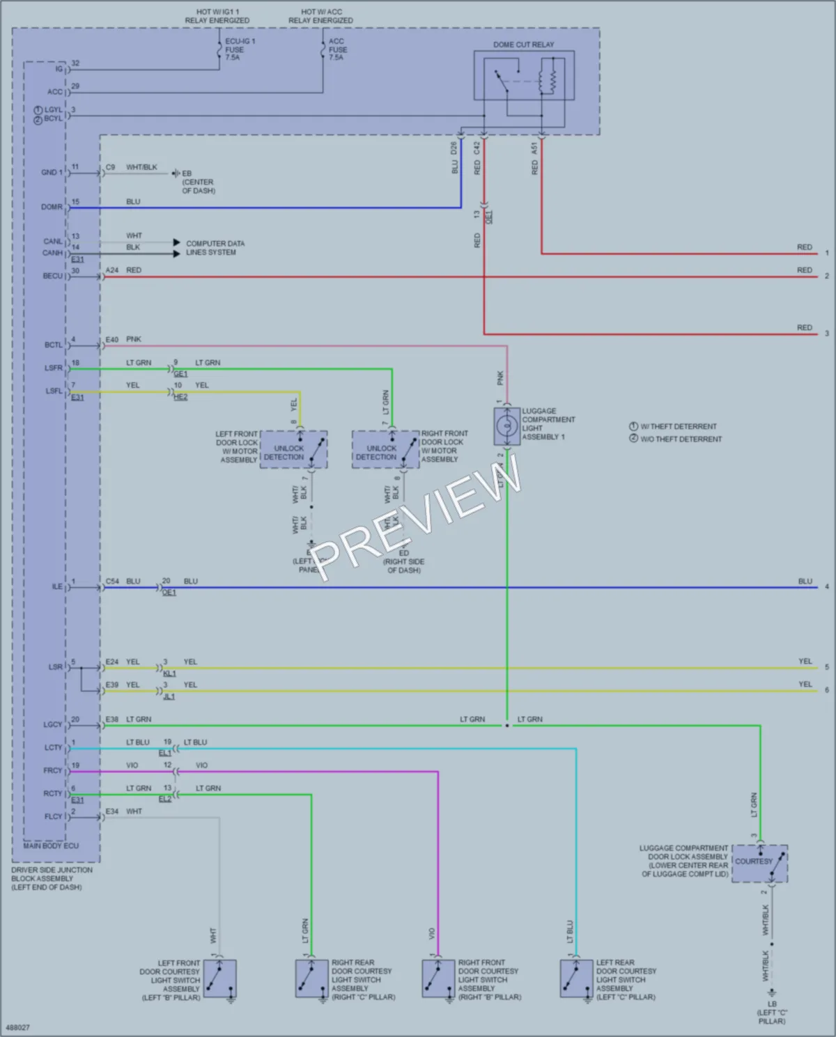 2016 Toyota Corolla Interior Lights wiring diagram preview