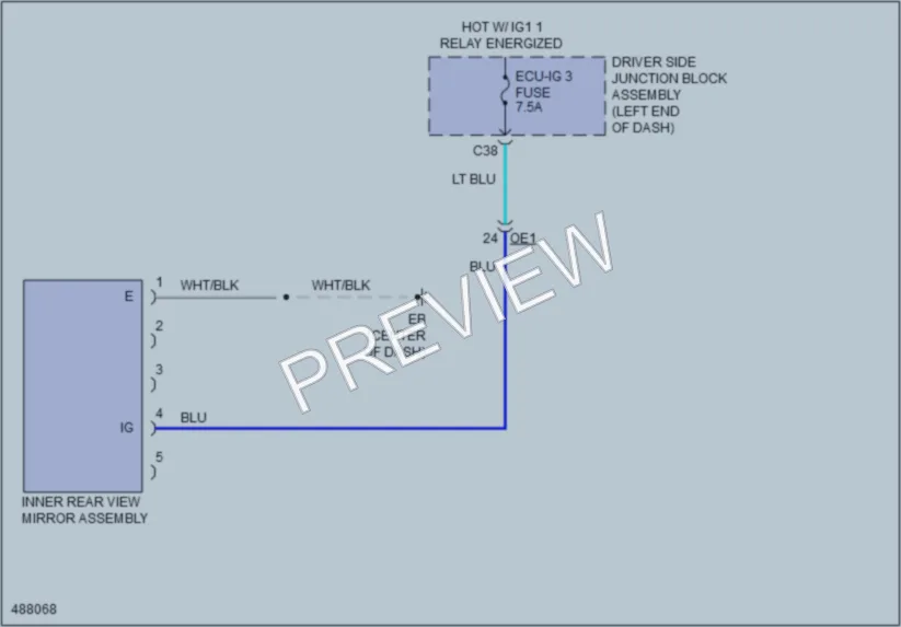2016 Toyota Corolla Power Mirrors wiring diagram preview