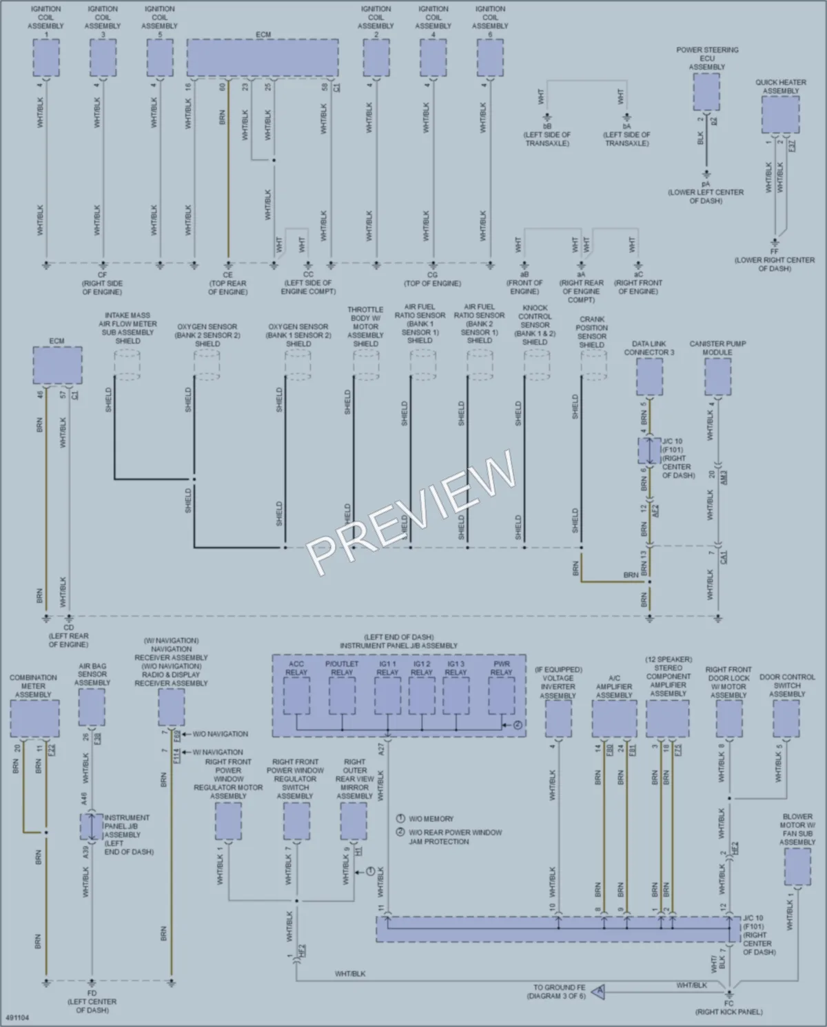 2016 Toyota HighlanderHybrid Ground Distribution wiring diagram preview