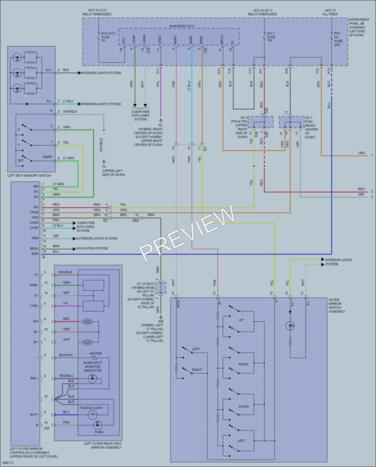 2016 Toyota HighlanderHybrid Memory Systems wiring diagram preview