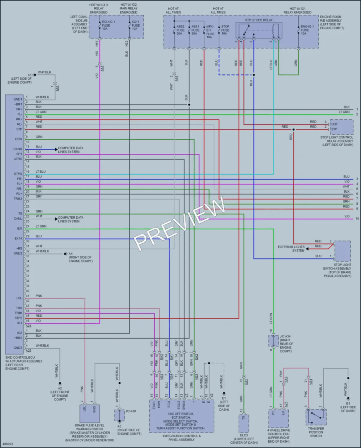 2016 Toyota LandCruiser Anti Lock Brakes wiring diagram preview