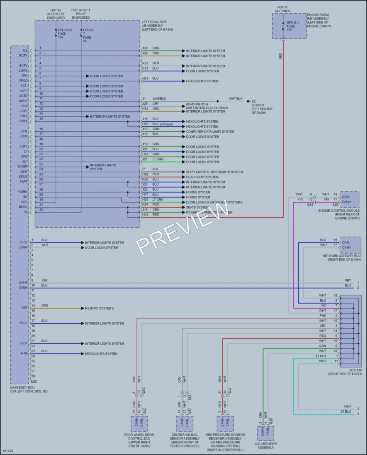 2016 Toyota LandCruiser Body Control Modules wiring diagram preview