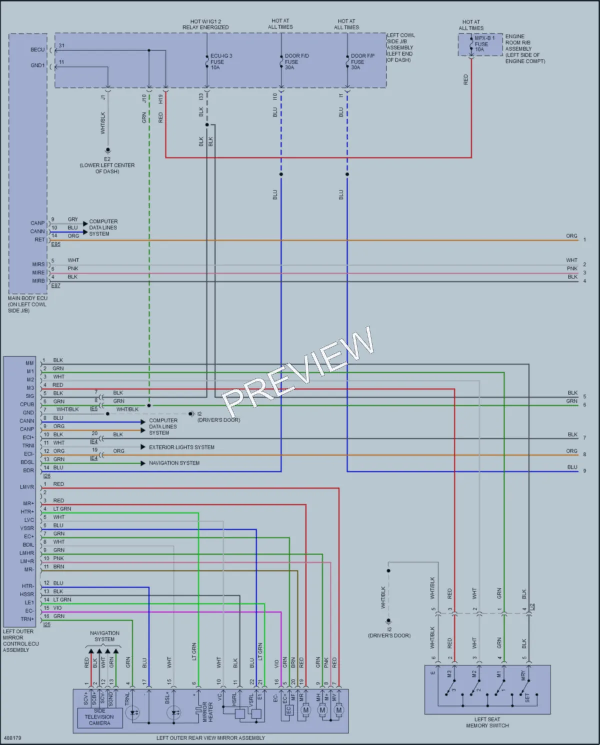 2016 Toyota LandCruiser Memory Systems wiring diagram preview