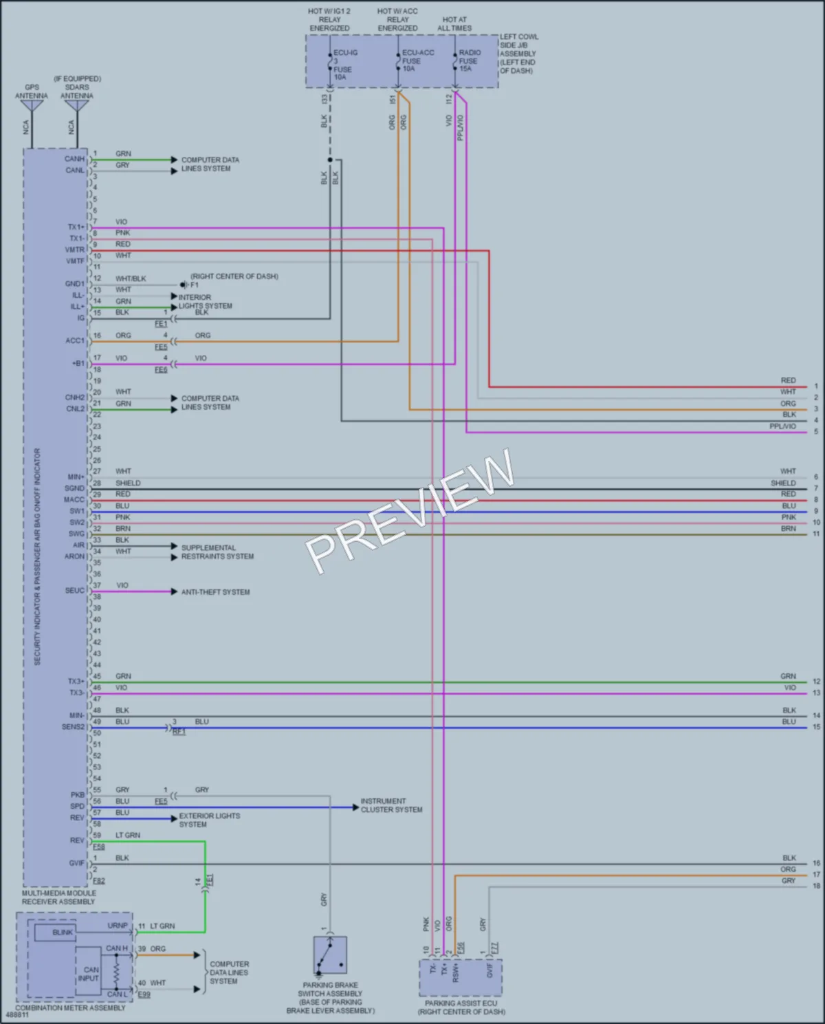 2016 Toyota LandCruiser Radio wiring diagram preview