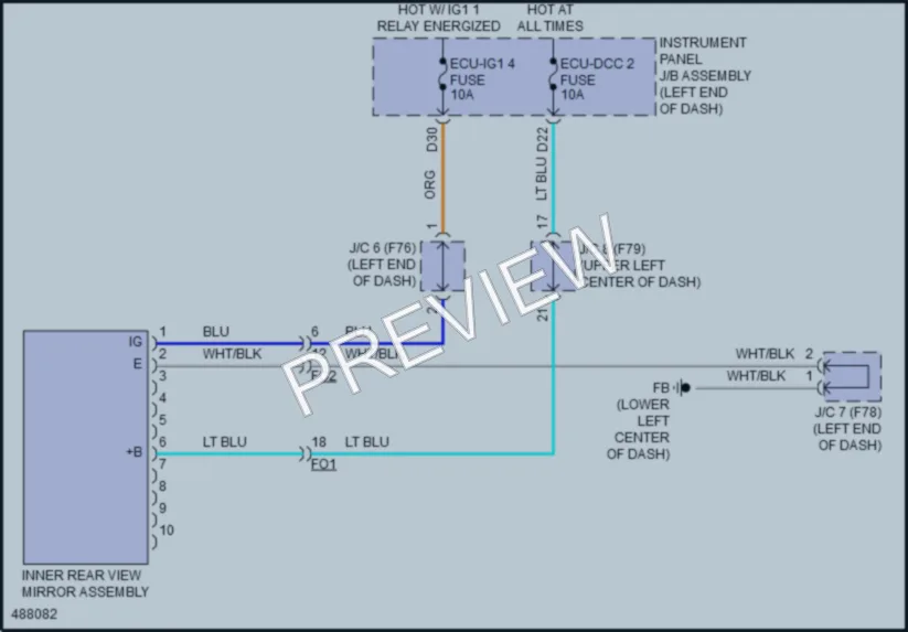 2016 Toyota Prius Power Mirrors wiring diagram preview