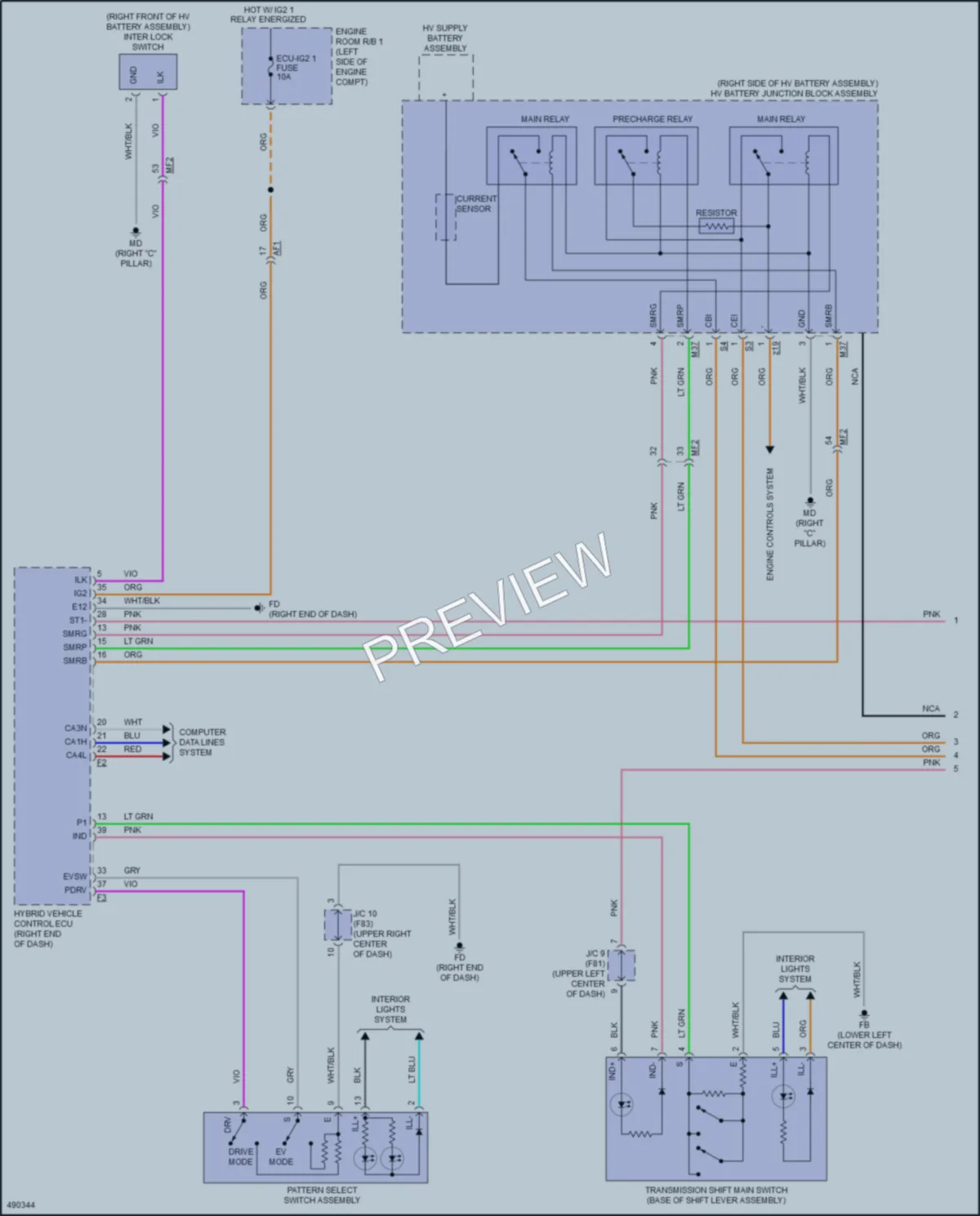2016 Toyota Prius Transmission wiring diagram preview