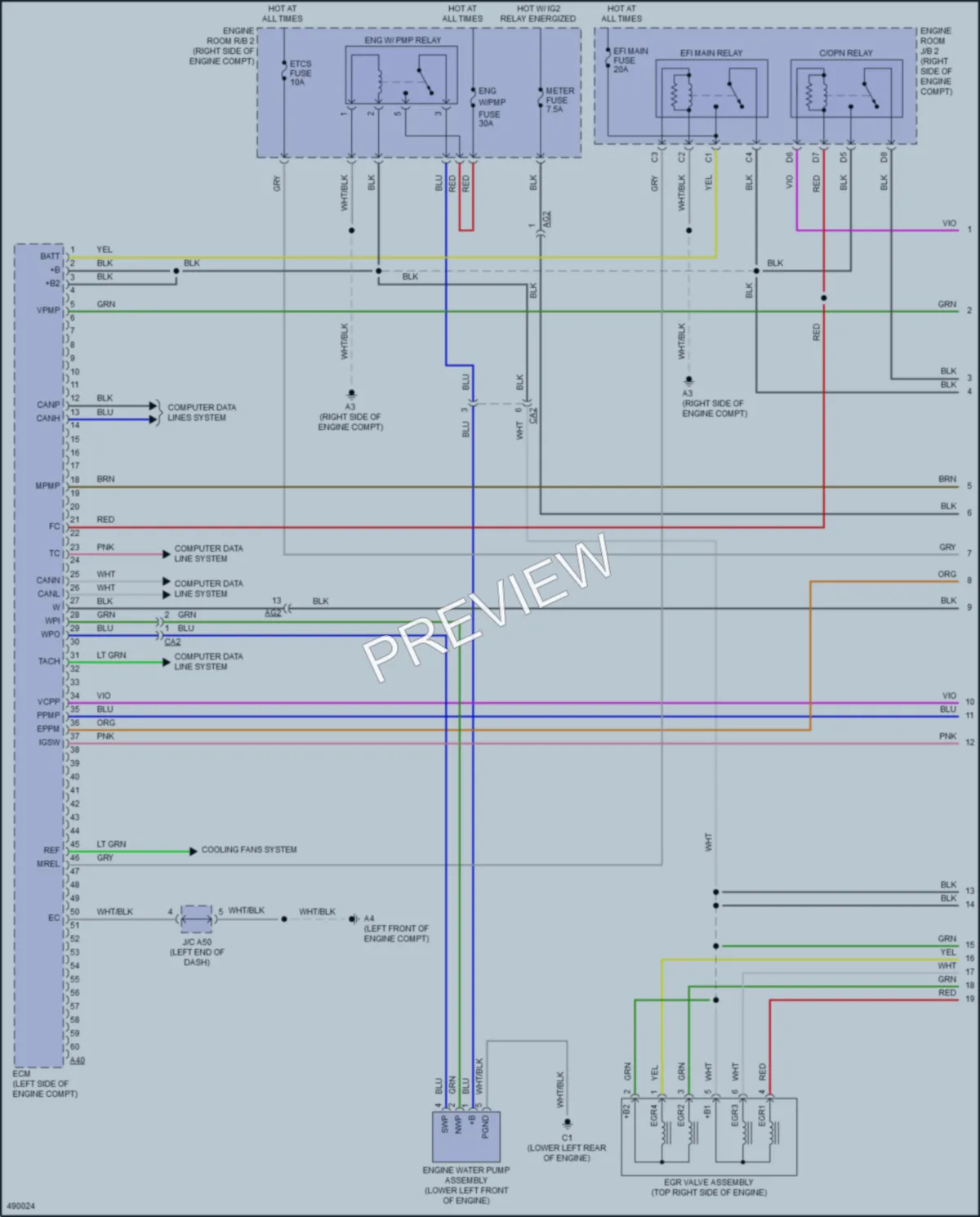 2016 Toyota Priusc Engine Performance wiring diagram preview