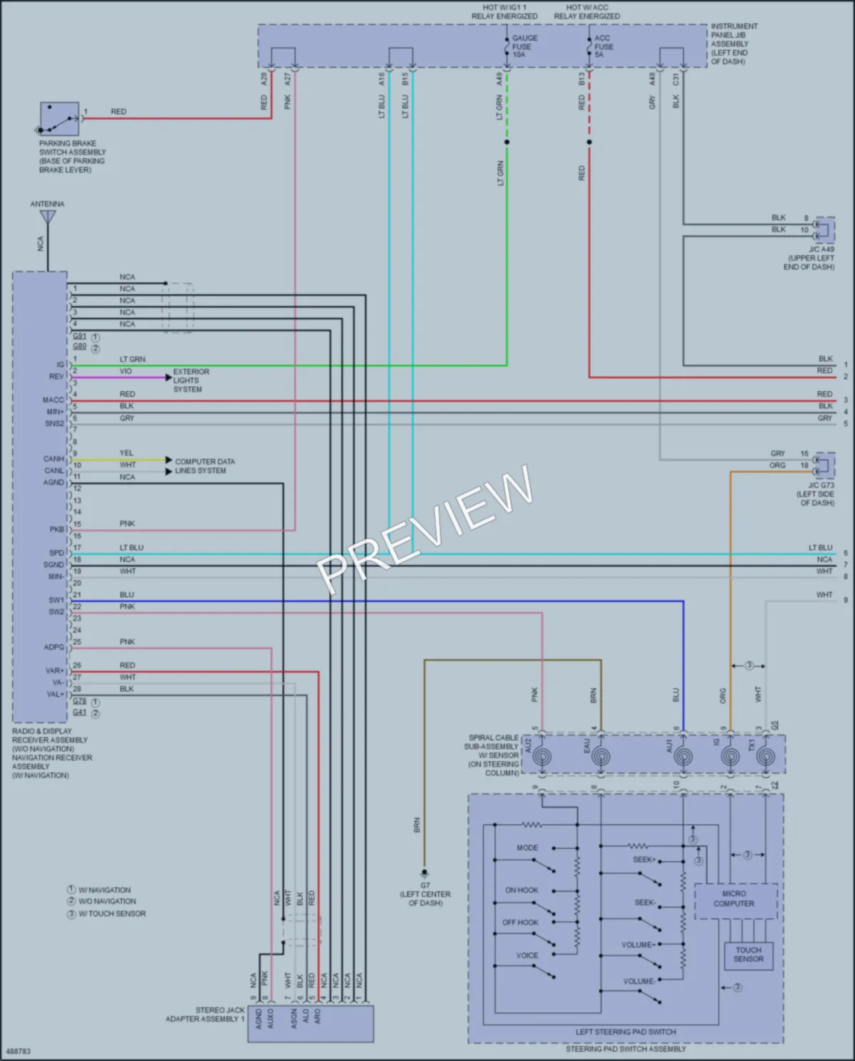 2016 Toyota Priusc Radio wiring diagram preview
