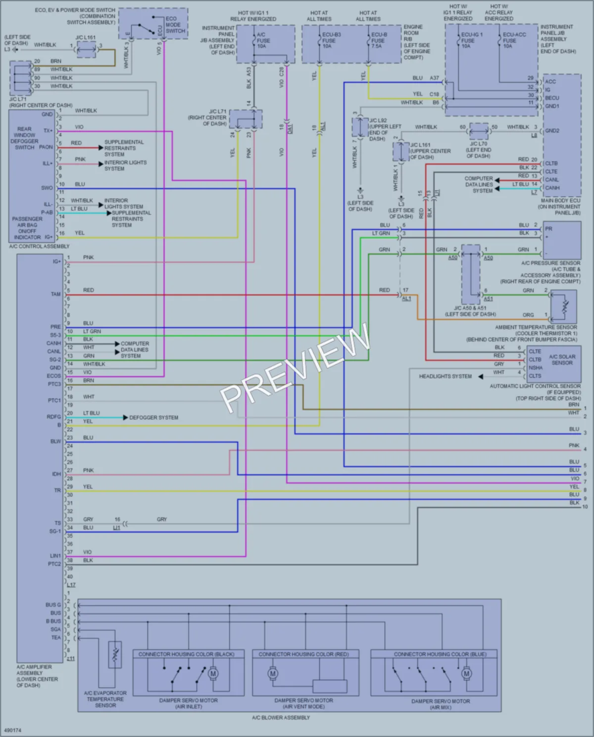 2016 Toyota Priusv Air Conditioning wiring diagram preview