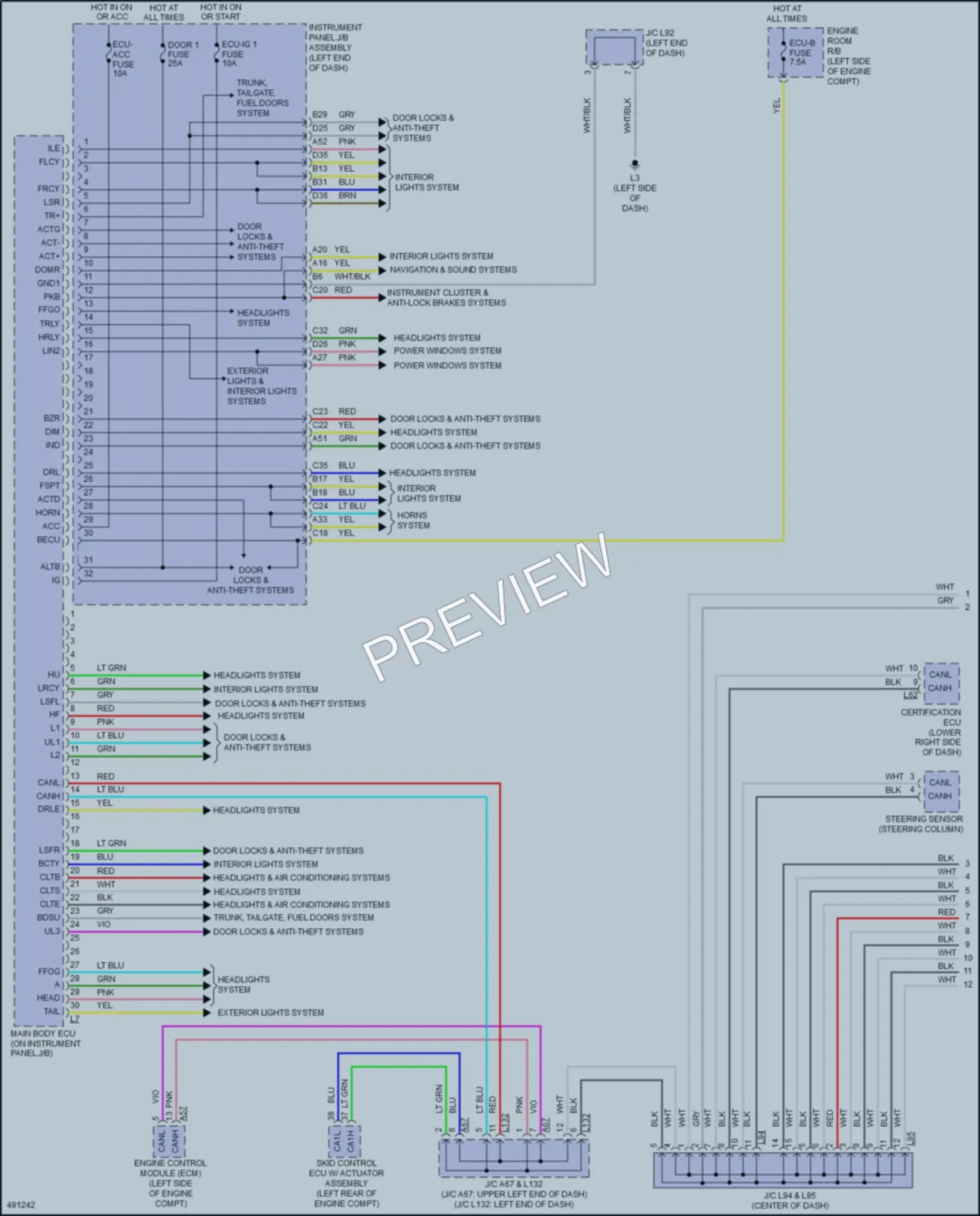 2016 Toyota Priusv Body Control Modules wiring diagram preview