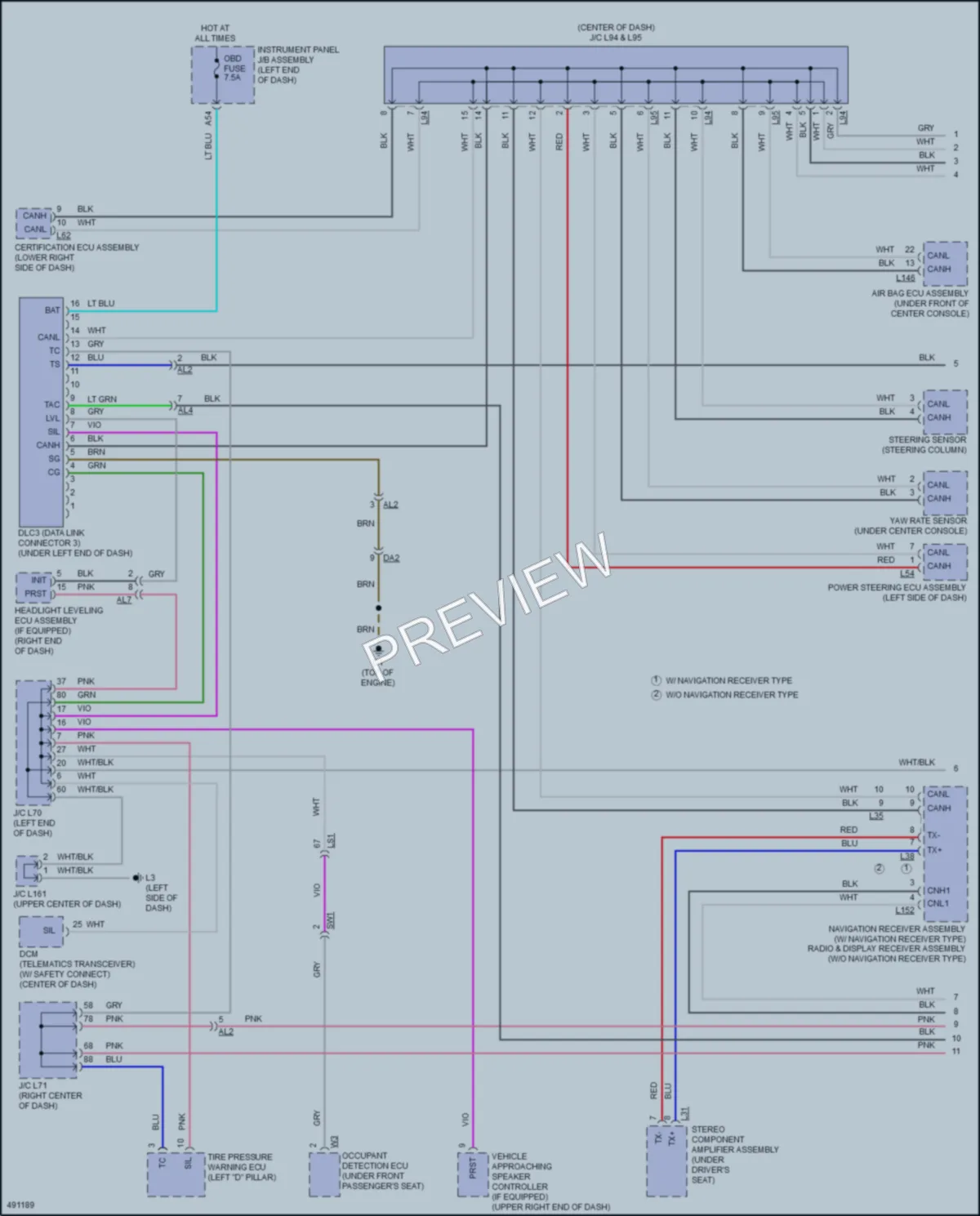 2016 Toyota Priusv Computer Data Lines wiring diagram preview