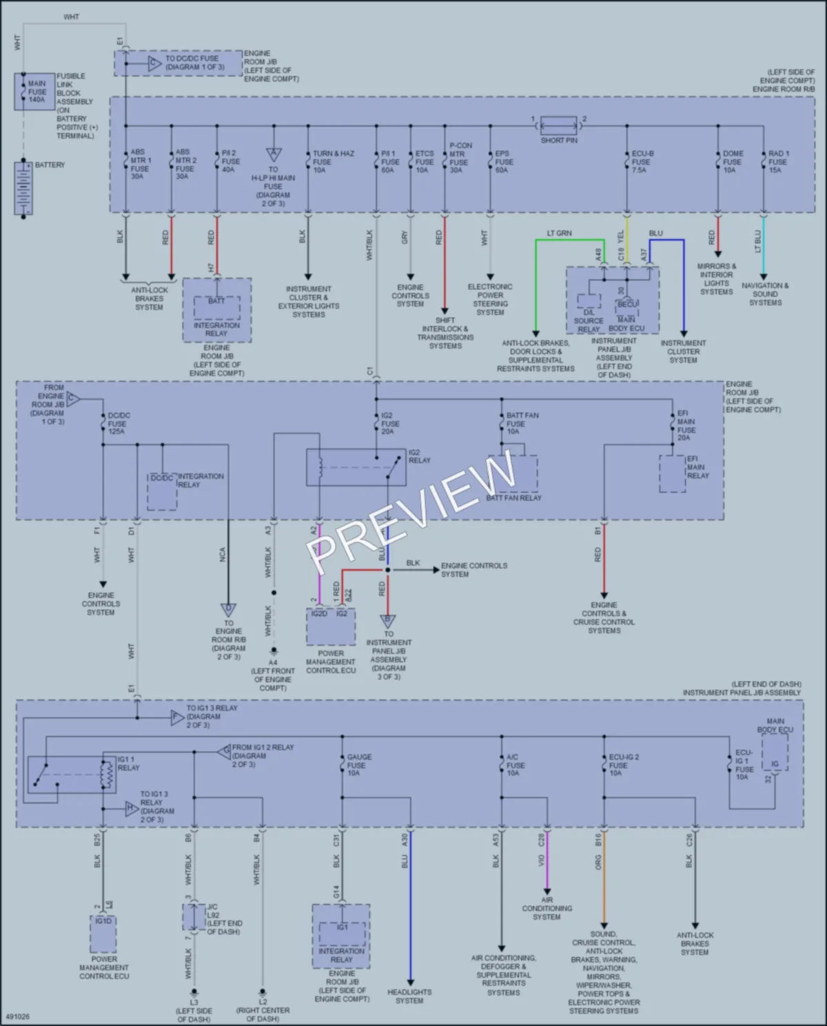 2016 Toyota Priusv Power Distribution wiring diagram preview