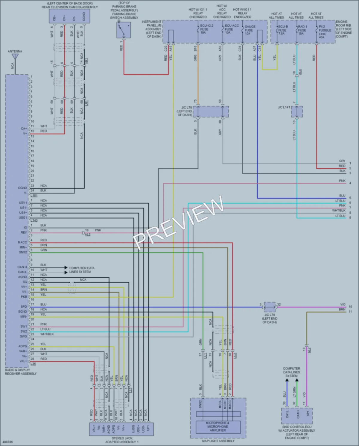 2016 Toyota Priusv Radio wiring diagram preview