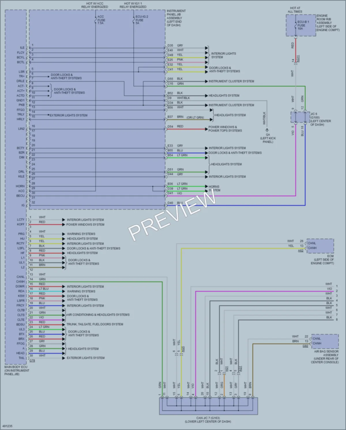 2016 Toyota RAV4Hybrid Body Control Modules wiring diagram preview