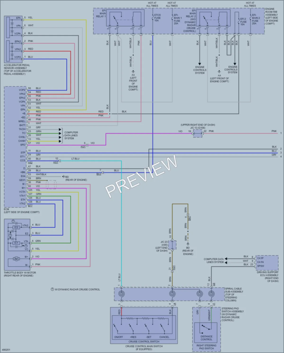 2016 Toyota RAV4Hybrid Cruise Control wiring diagram preview
