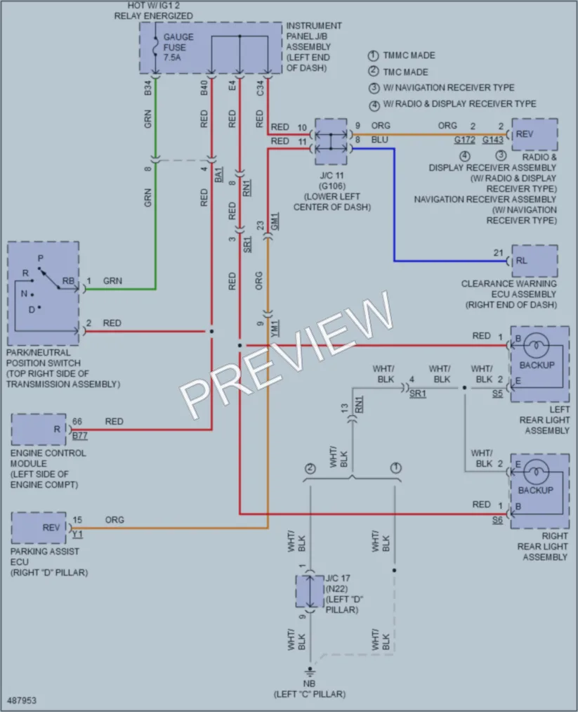 2016 Toyota RAV4Hybrid Exterior Lights wiring diagram preview