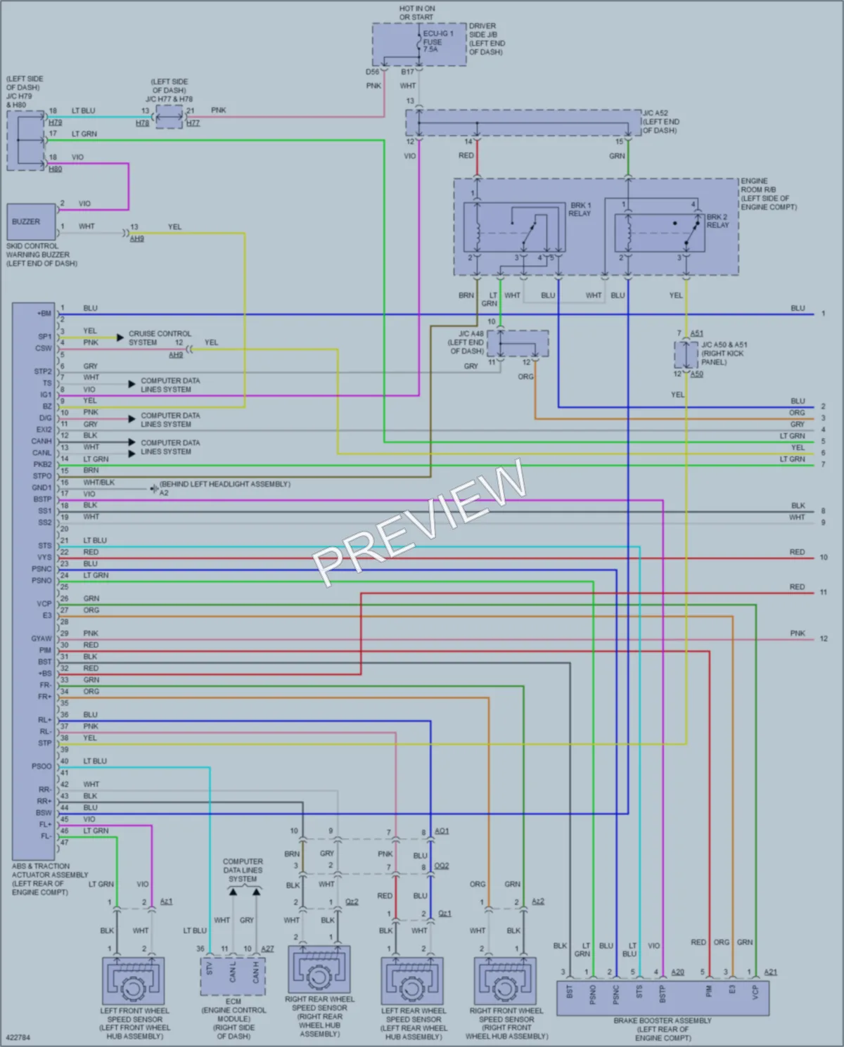 2016 Toyota Sequoia Anti Lock Brakes wiring diagram preview
