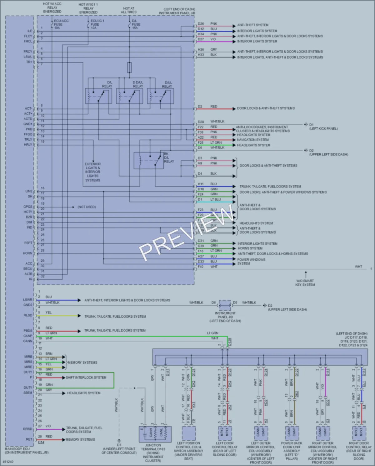 2016 Toyota Sienna Body Control Modules wiring diagram preview