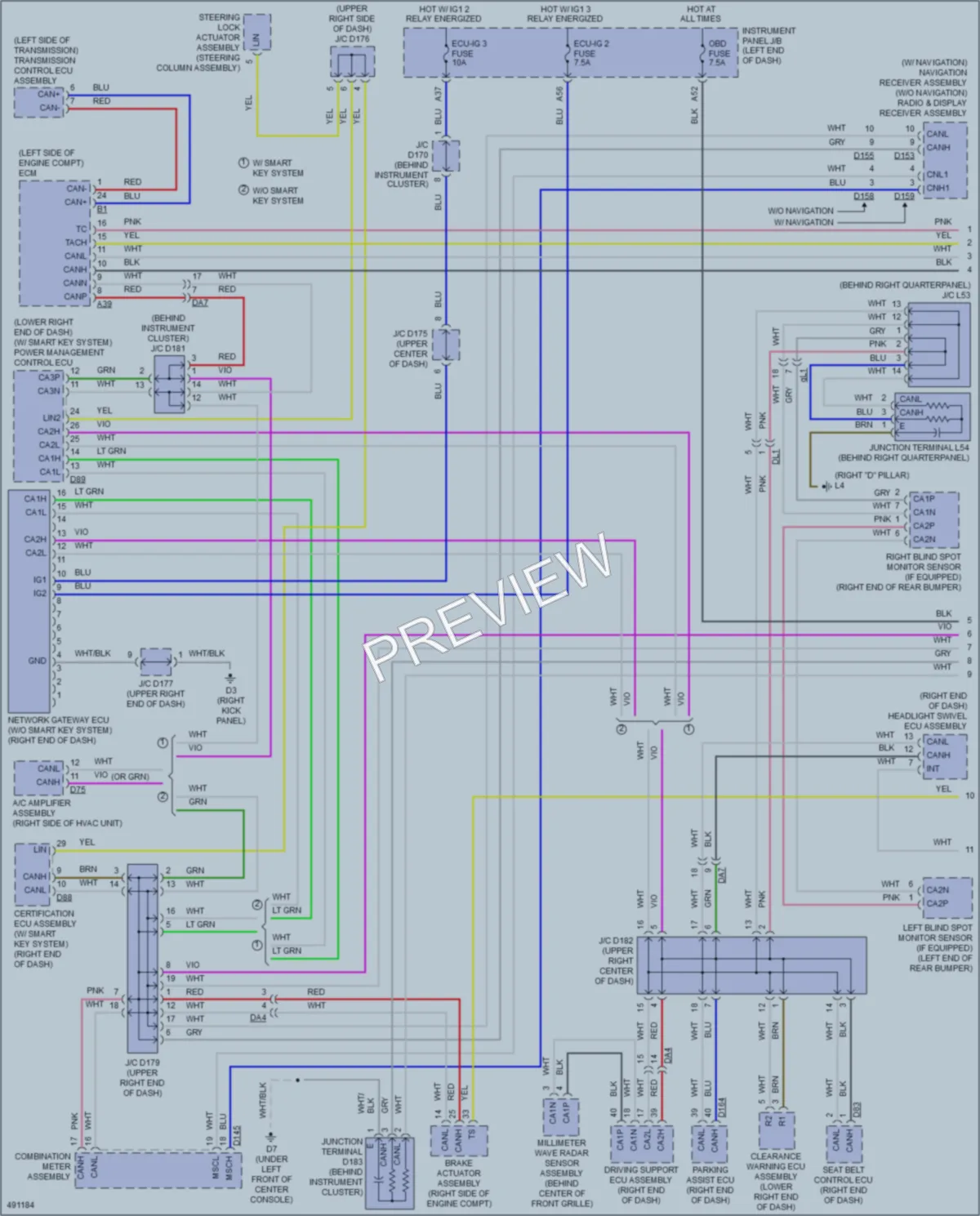 2016 Toyota Sienna Computer Data Lines wiring diagram preview