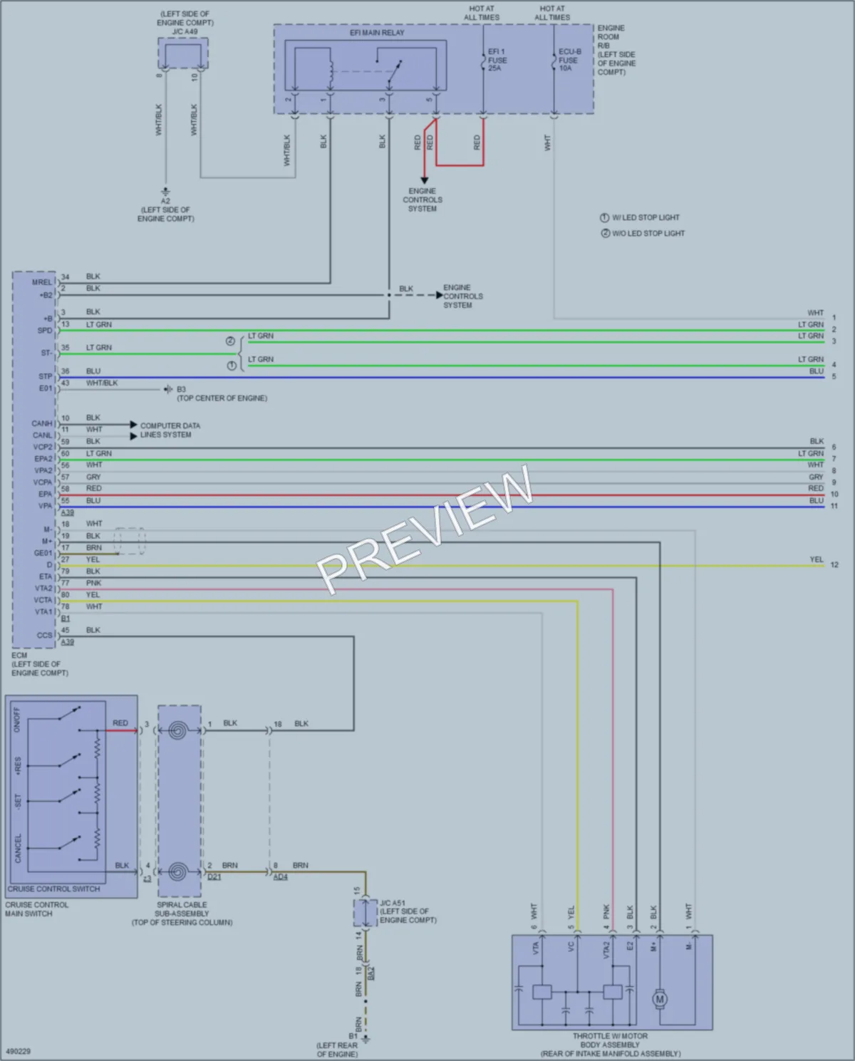 2016 Toyota Sienna Cruise Control wiring diagram preview