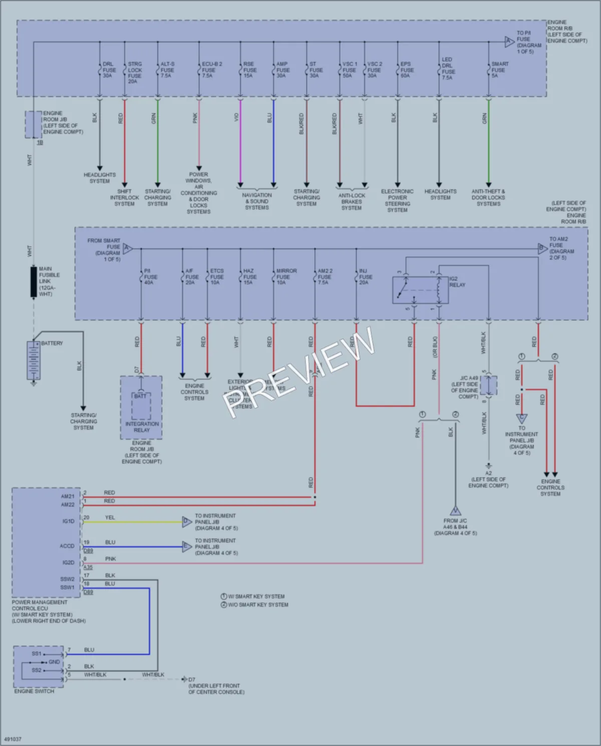 2016 Toyota Sienna Power Distribution wiring diagram preview