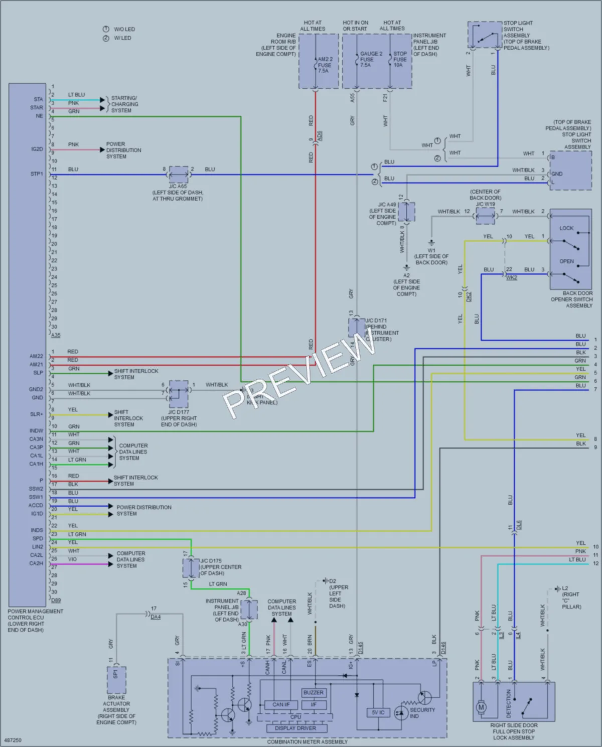 2016 Toyota Sienna Power Door Locks wiring diagram preview