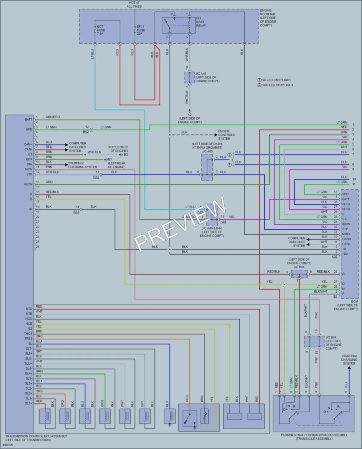2016 Toyota Sienna Transmission wiring diagram preview