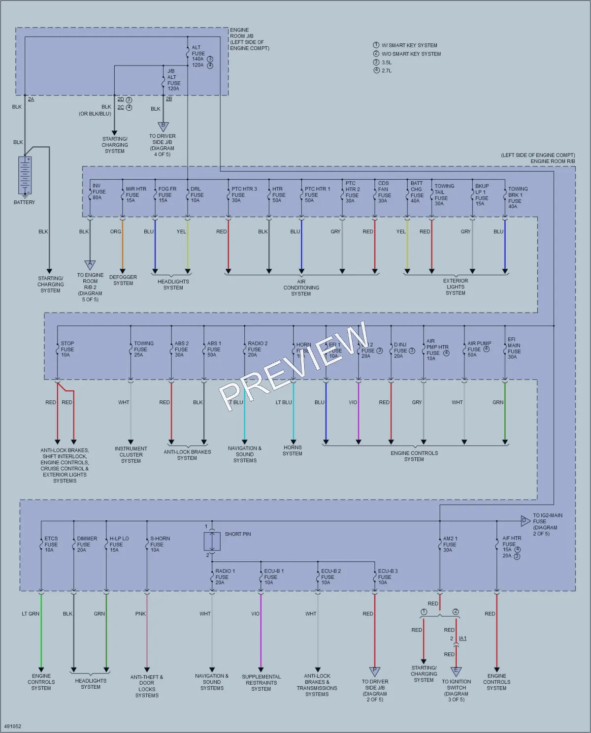 2016 Toyota Tacoma Power Distribution wiring diagram preview