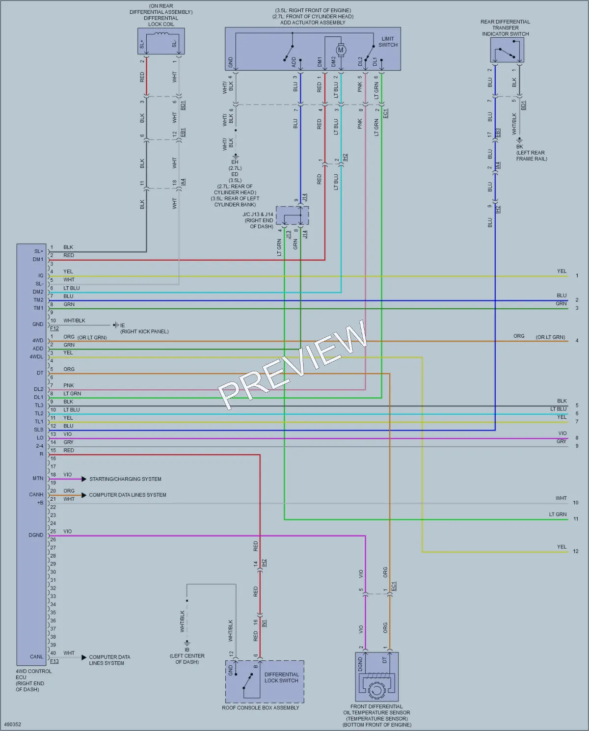 2016 Toyota Tacoma Transmission wiring diagram preview