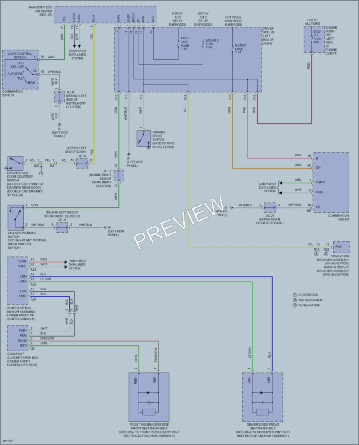 2016 Toyota Tacoma Warning Systems wiring diagram preview