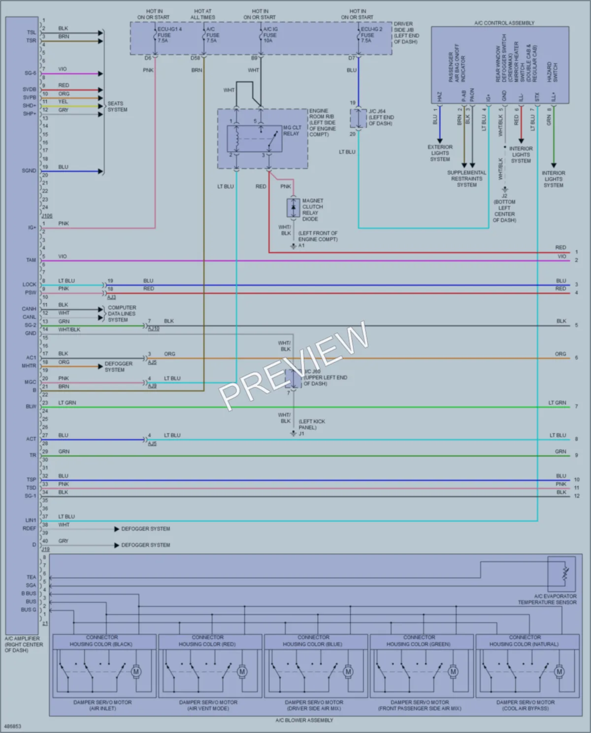 2016 Toyota Tundra Air Conditioning wiring diagram preview