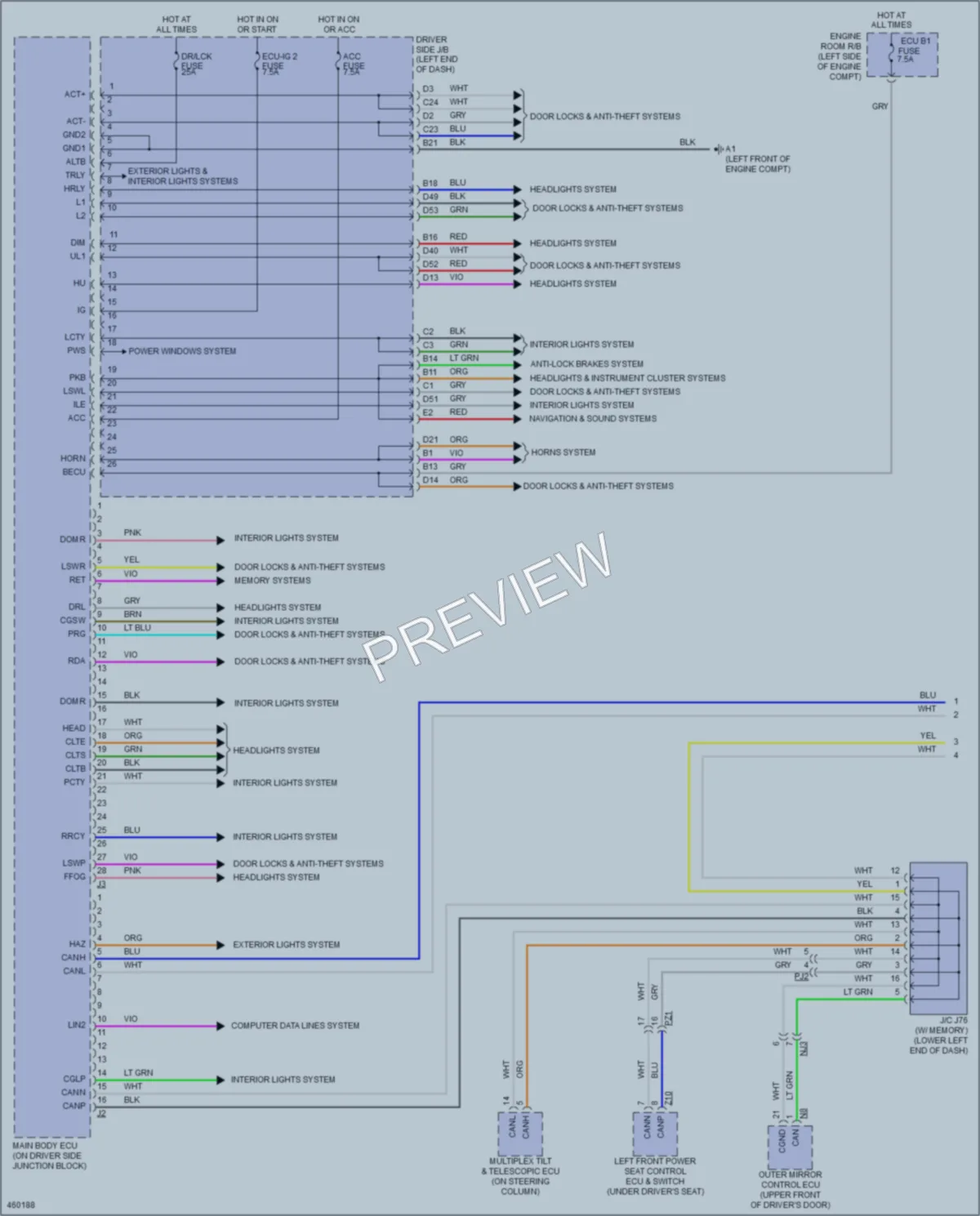 2016 Toyota Tundra Body Control Modules wiring diagram preview