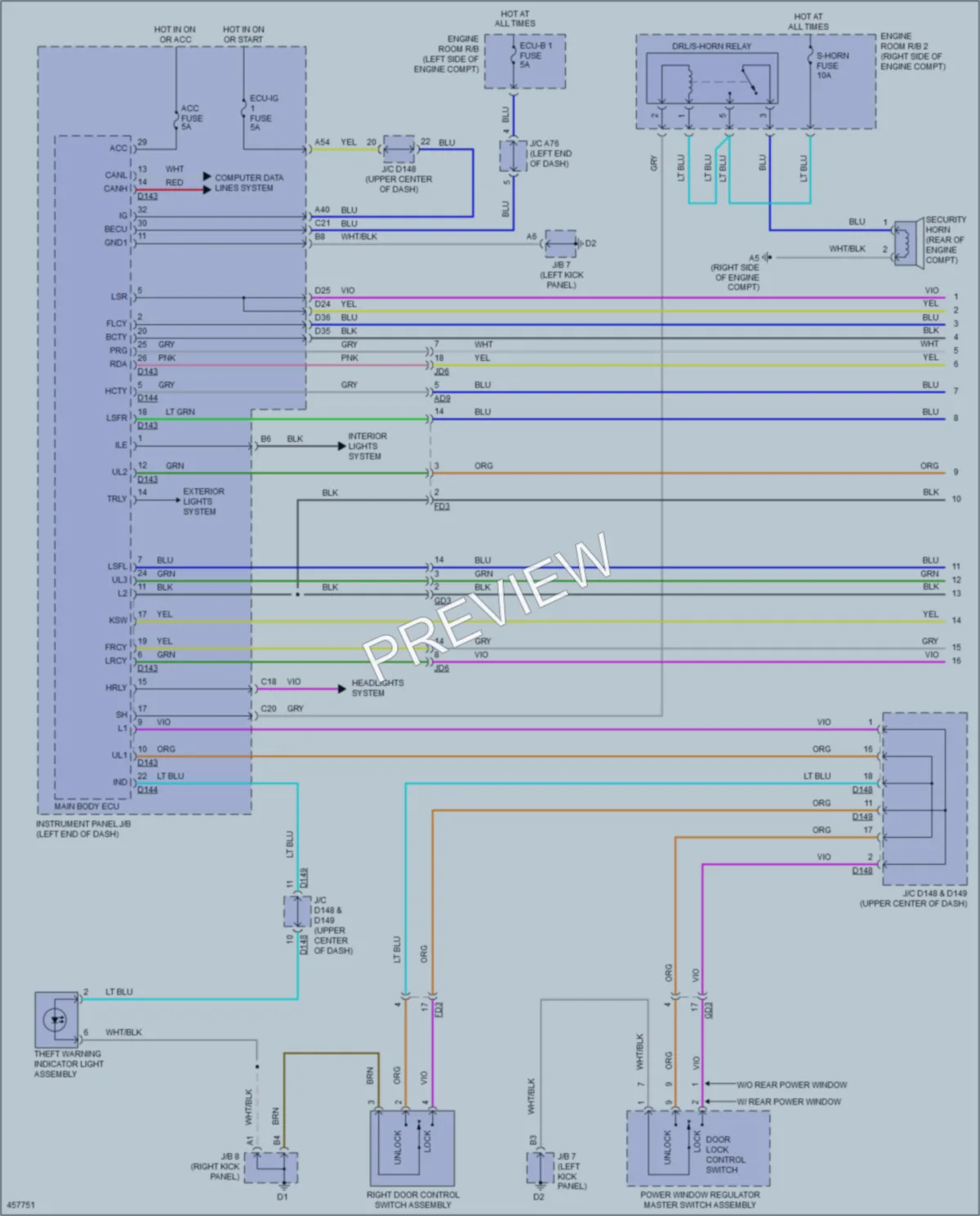 2016 Toyota Yaris Anti Theft wiring diagram preview