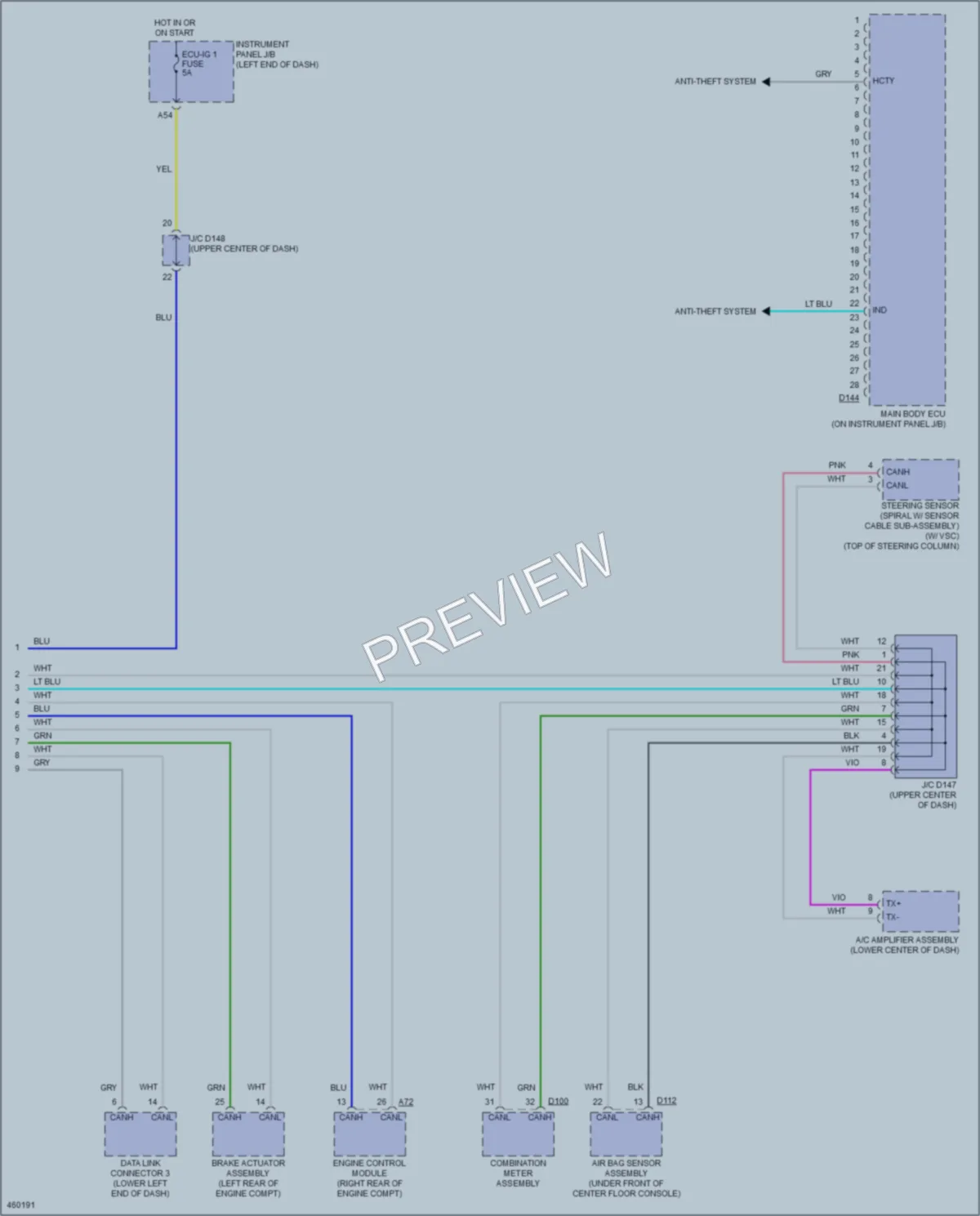 2016 Toyota Yaris Body Control Modules wiring diagram preview