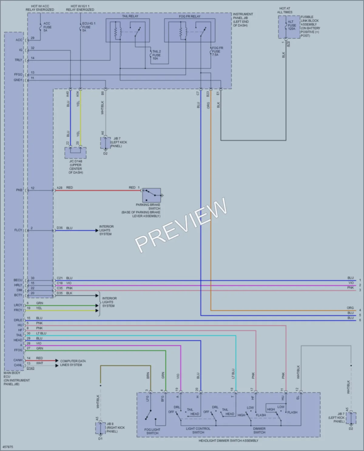 2016 Toyota Yaris Headlights wiring diagram preview