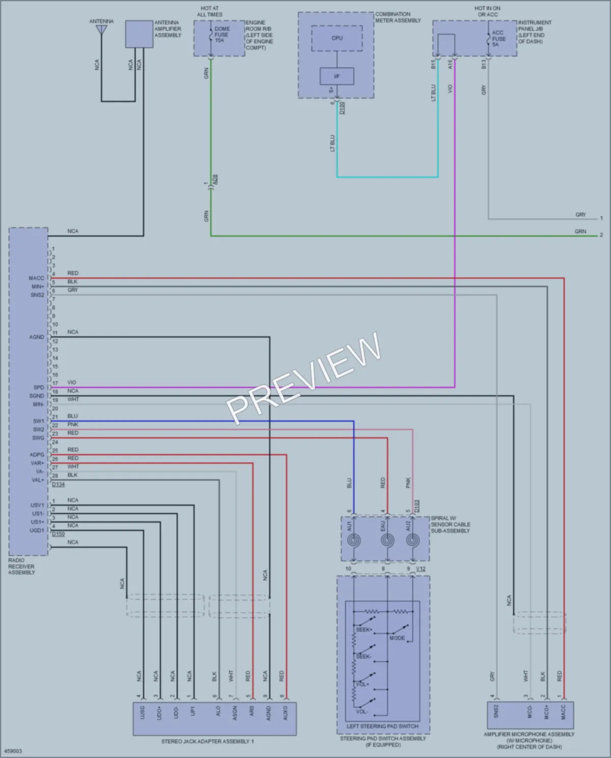 2016 Toyota Yaris Radio wiring diagram preview